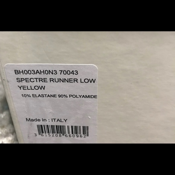 GIVENCHY Specture Runner Low Yellow Sneakers, Size 43 -US 10, Authentic, New - Picture 8 of 10